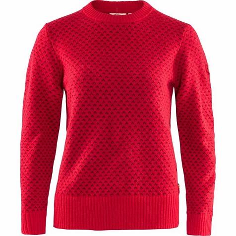 Fjällräven Övik Sweater Red Singapore For Women (SG-514569)